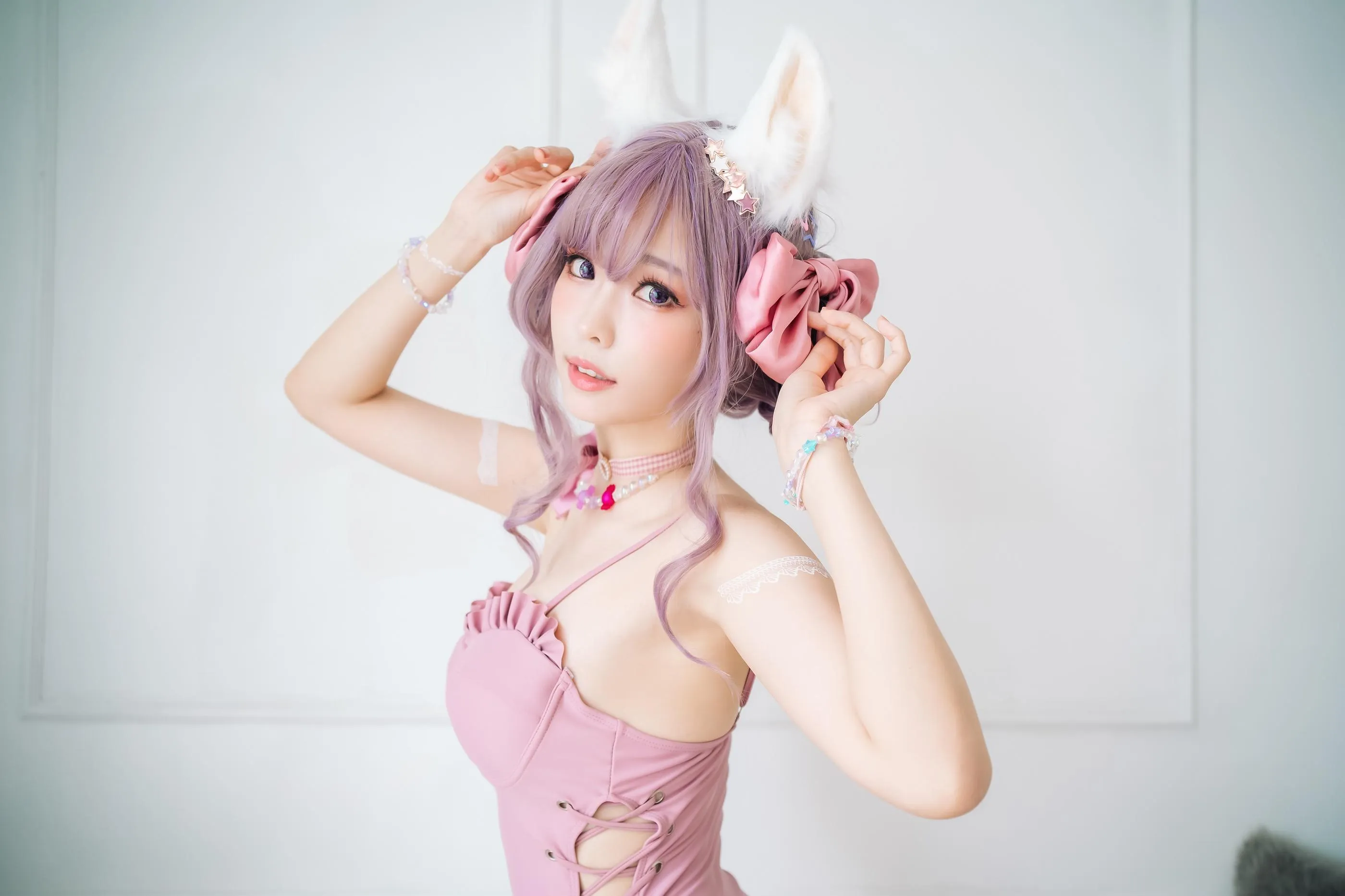 ElyEE子 – NO.82 Fluffy Summer – Original Swimsuit-粉色 [54P]插图7